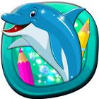 Dolphin Coloring Book icône