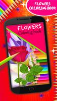 Poster libro di colorazione dei fiori