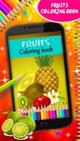 Livre à colorier pour les fruits Affiche