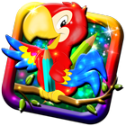 Livre à colorier perroquet icône