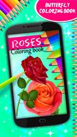 Tableau de coloriage pour roses Affiche