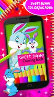 Sweet Bunny Coloring Book پوسٹر