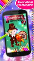 livre de coloriage de Thanksgiving Affiche