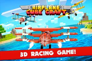 Airplane Cube Craft Block Wars 海報