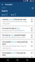برنامه‌نما Vietnamese English Dictionary عکس از صفحه