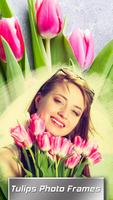 Cadres de photos de tulipes Affiche