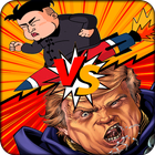 Rocket Man Kim Jong Un VS Angry Donald Trump ไอคอน