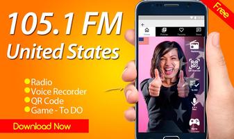 105.1 FM Radio Station USA Radio Station For Free Affiche
