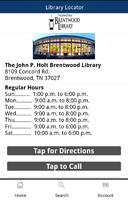 برنامه‌نما John P. Holt Brentwood Library عکس از صفحه