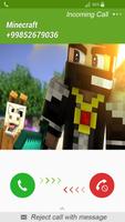 Fake Call Minecraft ポスター