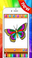 Coloring Book of Butterfly & Drawing Game Affiche