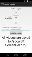 Screen Record (for KitKat+) Affiche