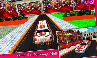 Bridal Limo Car & Wedding Bus 3d capture d'écran 1