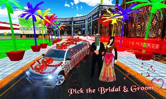 Bridal Limo Car & Wedding Bus 3d capture d'écran 2