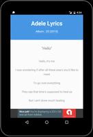 Best Music Lyrics Adele capture d'écran 3