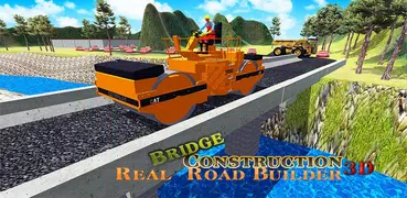 River Bridge construction : Road Bridge Builder 3D
