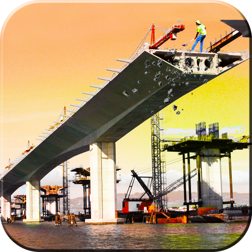 Construção de pontes: River Road Bridge Builder 3D