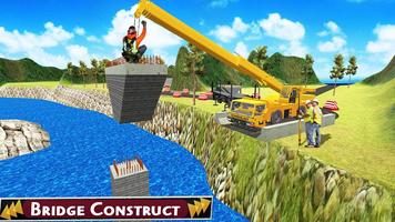 River Bridge construction : Road Bridge Builder 3D screenshot 2