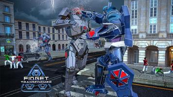 Fidget Spinner Futuristic Transform Robot Wars Cartaz