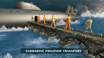 US Army Prisoner Transport Submarine Driving Games पोस्टर