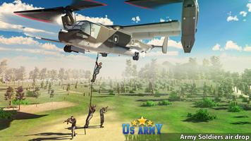 لعبة نقل الجيش الأمريكي - أوسبري محاكاة الطيران الملصق