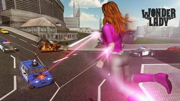 Wonder Warrior Women- Flying Superhero City Battle screenshot 1