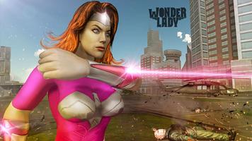 Wonder Warrior Women- Flying Superhero City Battle Ekran Görüntüsü 2