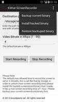 KitKat ScreenRecorder * Root * screenshot 1
