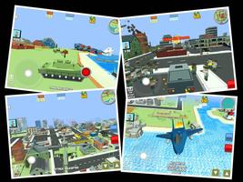 Blocky War - Cube City Defense পোস্টার