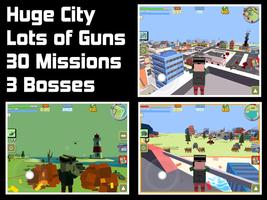 Blocky War - Cube City Defense syot layar 2