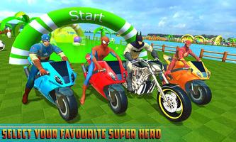 New Superhero Bike Racer Simulator poster