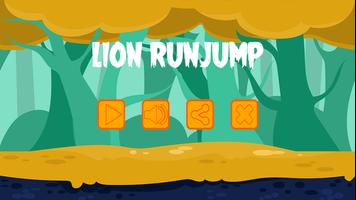 Lion Run Jump Plakat