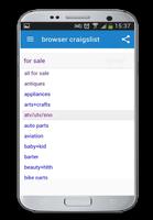 browser for craigslist  jobs,classifinds,sirvices capture d'écran 1