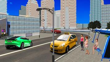 Real Taxi Car Driving Sim 3D Affiche
