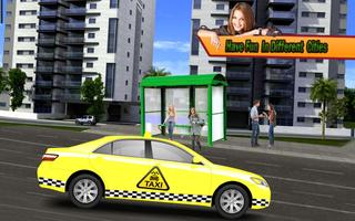 Real Taxi Car Driving Sim 3D Ekran Görüntüsü 2