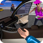 Cab Racing Games 2018: Girl Taxi Car Simulator ikona