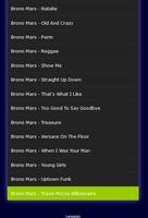 All Songs Bruno Mars Hits ảnh chụp màn hình 2