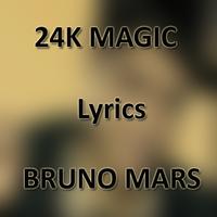 24K Magic Lyrics Bruno Mars plakat