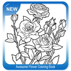 Awesome Flower Coloring Book icône