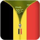 Belgium Flag Zip Lockscreen أيقونة