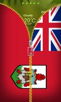 Bermuda Flag Zipper Lockscreen Plakat