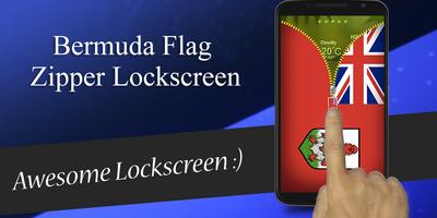Bermuda Flag Zipper Lockscreen capture d'écran 1
