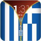 Greece Flag Zipper Lockscreen icon