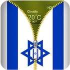 Israel Flag Zipper Lockscreen icône