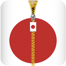 Japan Flag Zipper Lockscreen aplikacja