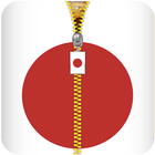 Japan Flag Zipper Lockscreen أيقونة