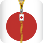 Japan Flag Zipper Lockscreen icône