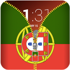 Portugal Flag Zipper Locker Zeichen