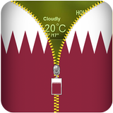 Qatar Flag Zipper Lockscreen icône