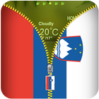 Slovenia Flag Zipper Locker Zeichen